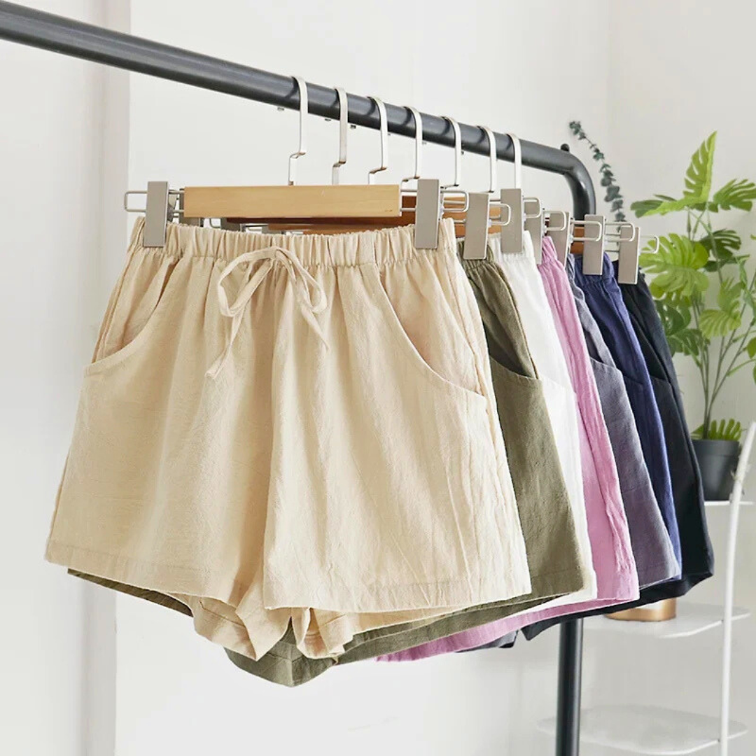 Clara™ High-Waisted Cotton Shorts