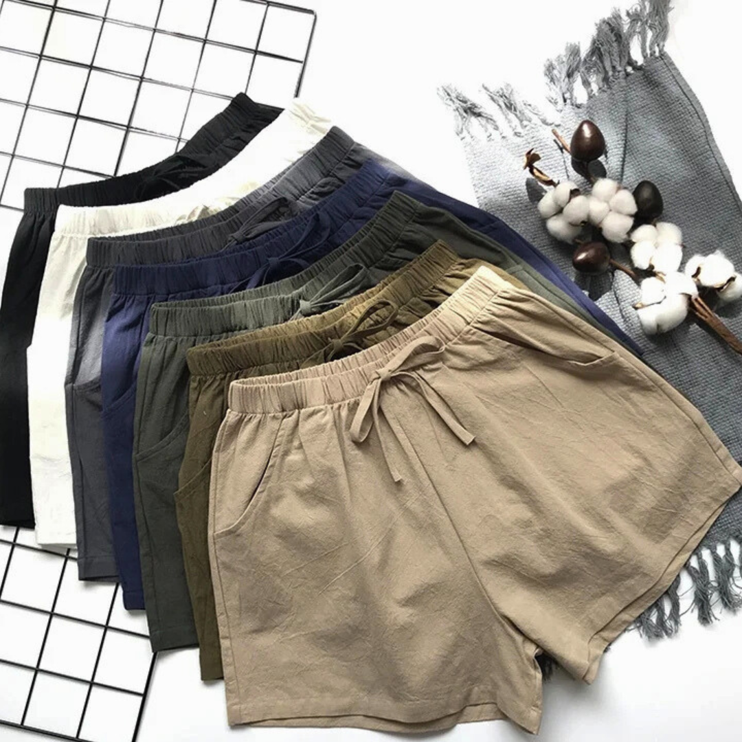 Clara™ High-Waisted Cotton Shorts